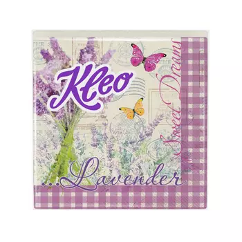 салфетки KLEO Лаванда 3-слойные 33х33см 20шт
