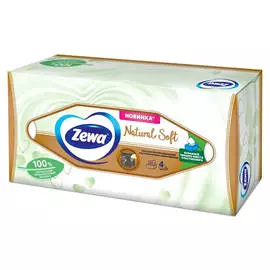 салфетки косметические ZEWA Soft Natural 4сл 80шт