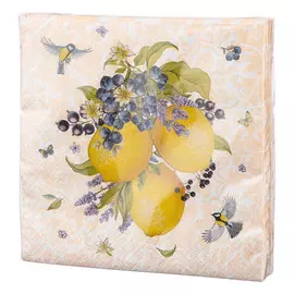 салфетки LEFARD Лимоны 3-слойные 33х33см 20шт.