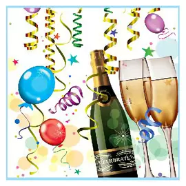 салфетки NEW LINE Шампанское 3-сл. 33х33см 20шт