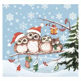 салфетки NEW LINE Совята 3-сл. 33х33см 20шт