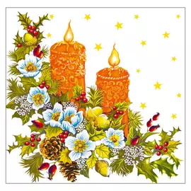 салфетки NEW LINE Свечи 3-сл. 33х33см 20шт