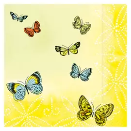 салфетки PAP STAR Бабочки 3-слойные 33х33см 20шт
