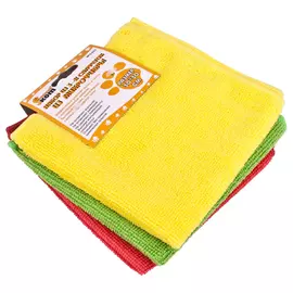 салфетки РЫЖИЙ КОТ 3шт 30х30см микрофибра