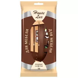 салфетки влажные HOUSE LUX для мебели очищающие 30шт