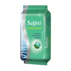салфетки влажные SALFETI Antibacterial очищающие 72шт