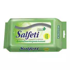 салфетки влажные SALFETI Антибактериальные очищающие 100шт