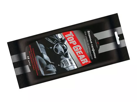 салфетки влажные TOP GEAR для пластика 30шт