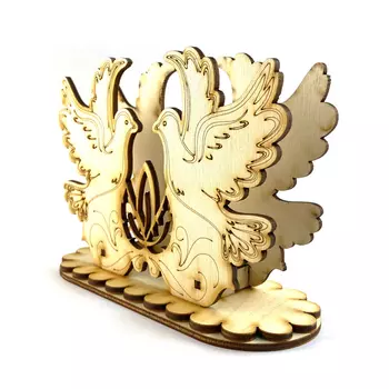 салфетница Голуби 15х12х6,5см фанера