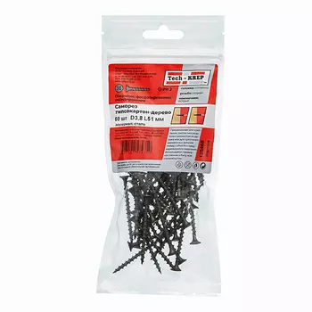 саморез гипсокартон-дерево 3,5х51мм 60шт