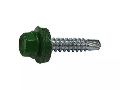 саморез кровельный с буром 5,5х19мм темно-зеленый 250шт