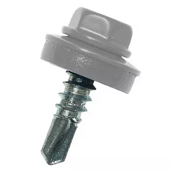 саморез кровельный с буром 5,5х19мм серый RAL-7004 70шт