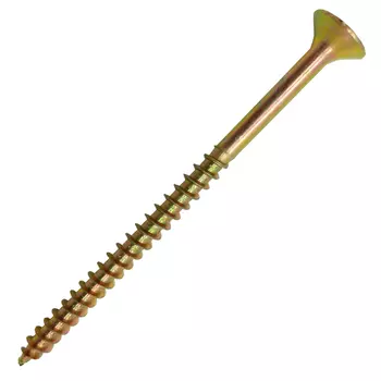 саморез универсальный 5,0х80мм желтый потайная головка 14шт