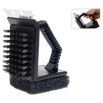 щетка для гриля 3в1 10x7x12см нерж.сталь/пластик.ручка