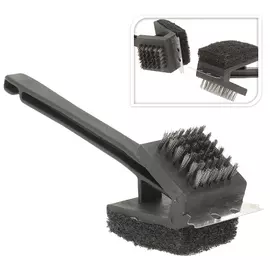 щетка для гриля 3в1 26х9х7см нерж.сталь/пластик.ручка