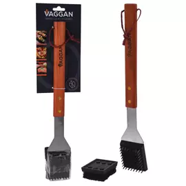 щетка для гриля 44х11х5,5 см нерж.сталь/дер.ручка