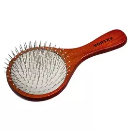 щетка массажная VORTEX Круг 19см дерево с металлическими зубчиками