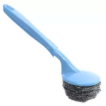 щетка-мочалка HOMEQUEEN 20см с ручкой металл, пластик