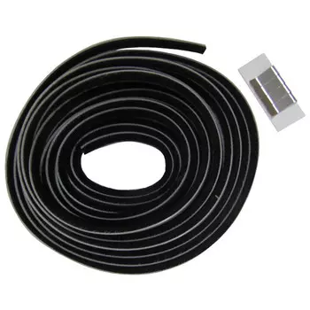 щетка противоударная 6,9х6мм 5,5 чёрная с клеем + прищепки 4 шт.