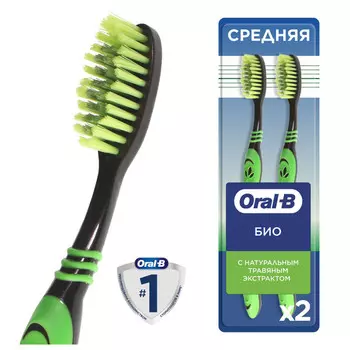щетка зубная ORAL-B Био средняя 2шт