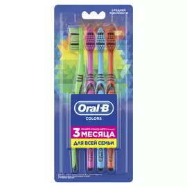 щетка зубная ORAL-B Colors средняя 4шт