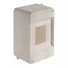 щит навесной 2-4 модуля без дверцы белый УПМ IP40