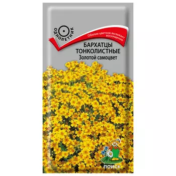 семена Бархатцы Золотой самоцвет ПОИСК 0,1г тонколистные