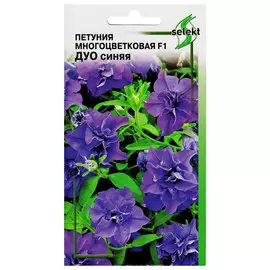 семена Петуния махровая многоцветковая F1 Дуо синяя 15шт