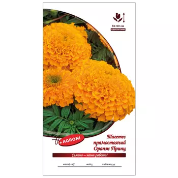 семена Тагетес прямостоячий Оранж Принц АГРОНИ 0,3г