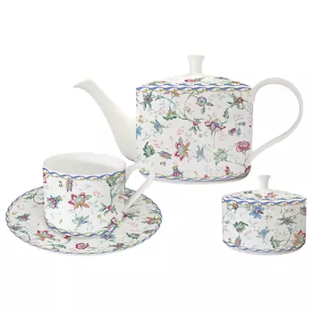 сервиз чайный ANNA LAFARG EMILY Букингем 6/14 0,75л 220мл костяной фарфор