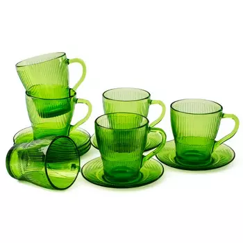 сервиз чайный LUMINARC Луиз Шартрез 6/12 280мл стекло