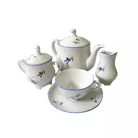 сервиз чайный CMIELOW Рококо Гуси 6/15 фарфор
