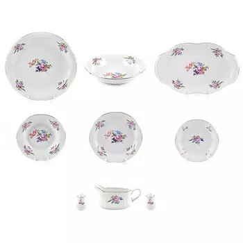 сервиз столовый CMIELOW Камелия Мейсенский букет 6/24 фарфор