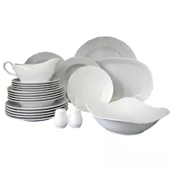 сервиз столовый CMIELOW Рококо 6/24 белый фарфор