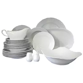 сервиз столовый CMIELOW Рококо 6/24 белый фарфор