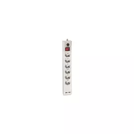 сетевой фильтр NAVIGATOR 71 864 NSP-USB-06-180-ESC 3x1 6 гнезд 1,8м белый