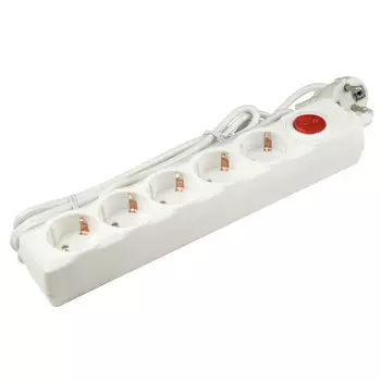 сетевой фильтр UNIEL 5 гнёзд 3м белый