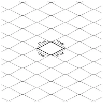 сетка металлическая STRECK 10х1м ячейка 10х10мм