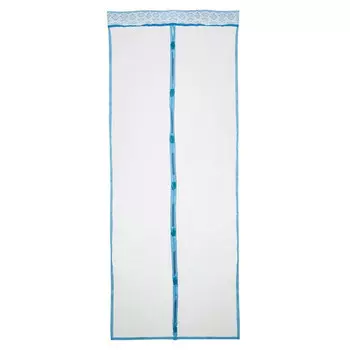 сетка противомоскитная РЫЖИЙ КОТ Птички 220х90см на магнитах голубая