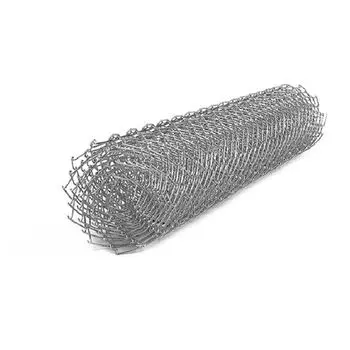 сетка рабица оцинкованная 10х1,5м серебристая