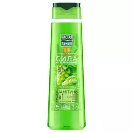 шампунь ЧИСТАЯ ЛИНИЯ 2в1 Хмель и Репейное масло 400мл