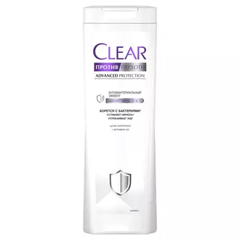 шампунь CLEAR Advanced Protection Антибарктериальный 2в1 против перхоти 380мл