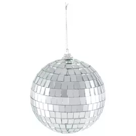 шар 100мм Зеркальный пена/стекло серебро