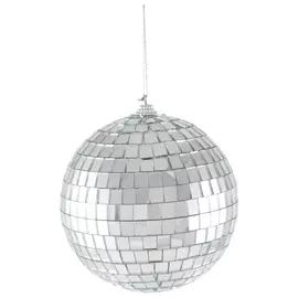 шар 150мм Зеркальный пена/стекло серебро