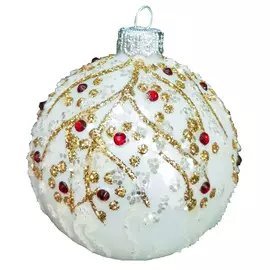 шар 60мм ВС Княжеский стекло белый