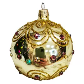 шар 60мм ВС Золотой-3 стекло