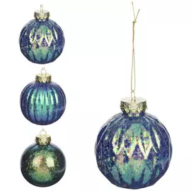 шар 80мм Перламутр пластик сине-зеленый