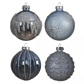 шар 80мм рельефный-8 стекло цвет в асс-те