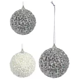 шар 80мм с декором пластик в асс-те