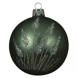 шар 80мм Трава стекло матовый тёмно-зелёный